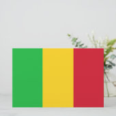 Flagge Malis Briefpapier (Stehend Vorderseite)