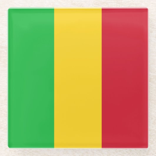 Flagge Malis Glasuntersetzer (Vorderseite)