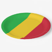 Flagge Malis Pappteller (Schrägansicht)