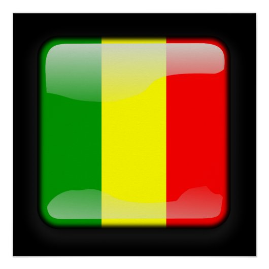 Flagge Malis Poster (Vorderseite)