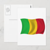 Flagge Malis Postkarte (Vorne/Hinten)