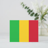 Flagge Malis Postkarte (Stehend Vorderseite)