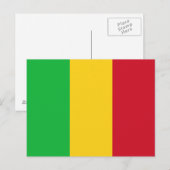 Flagge Malis Postkarte (Vorne/Hinten)