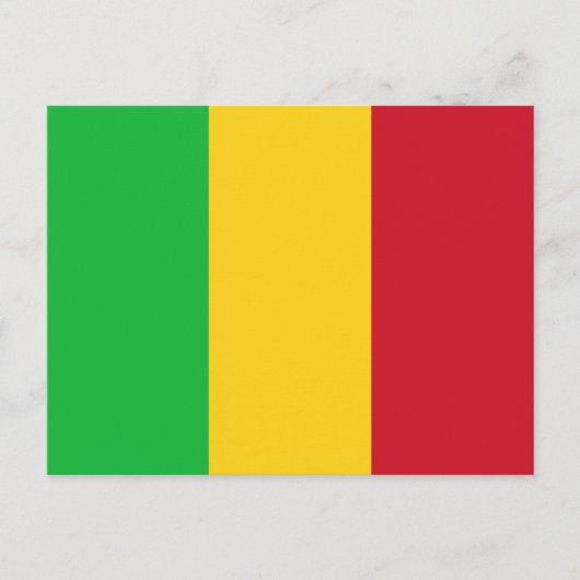 Flagge Malis Postkarte (Vorderseite)