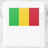 Flagge Malis Rechteckiger Aufkleber (Tasche)