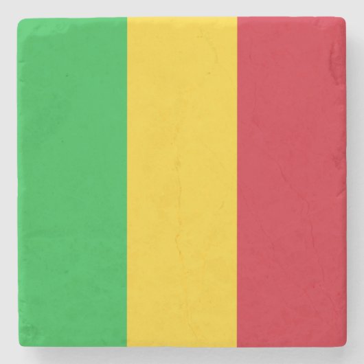 Flagge Malis Steinuntersetzer (Vorderseite)