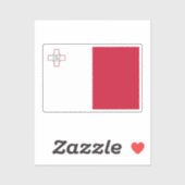 Flagge Maltas Aufkleber (Blatt)