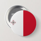 Flagge Maltas Button (Vorne & Hinten)