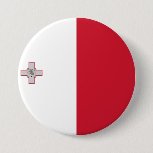 Flagge Maltas Button (Vorderseite)