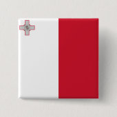 Flagge Maltas Button (Vorderseite)