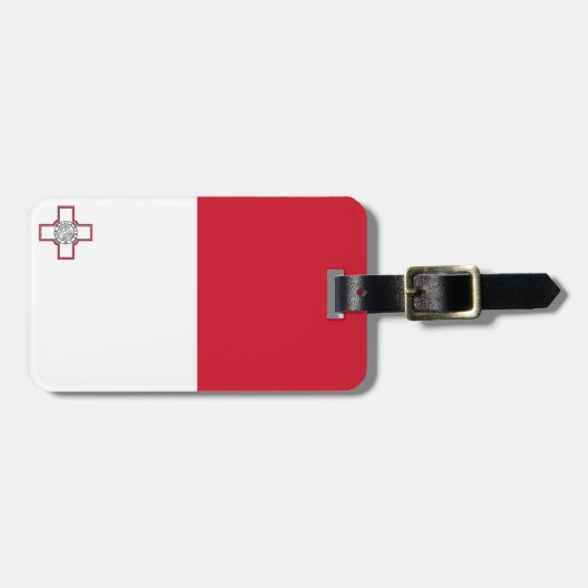 Flagge Maltas Gepäckanhänger (Vorderseite horizontal)