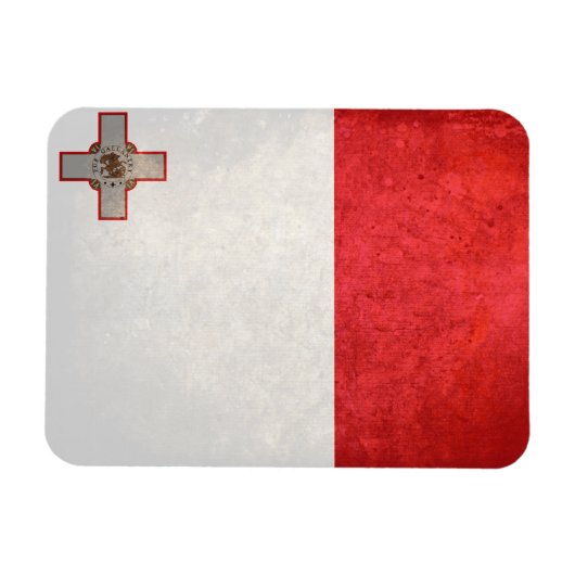 Flagge Maltas Magnet (Horizontal)