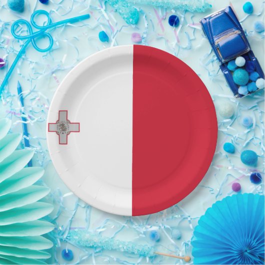 Flagge Maltas Pappteller (Party)