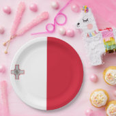 Flagge Maltas Pappteller (Party)