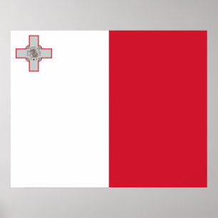 Flagge Maltas Poster