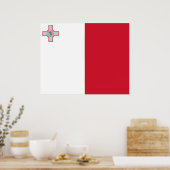 Flagge Maltas Poster (Küche)