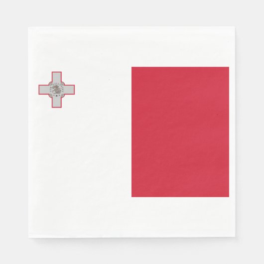 Flagge Maltas Serviette (Vorderseite)