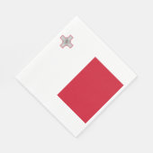 Flagge Maltas Serviette (Ecke)