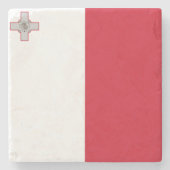 Flagge Maltas Steinuntersetzer (Vorderseite)