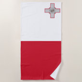Flagge Maltas Strandtuch (Vorderseite)