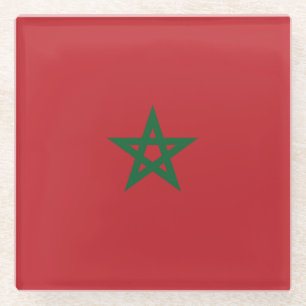 Flagge Marokko Glasuntersetzer
