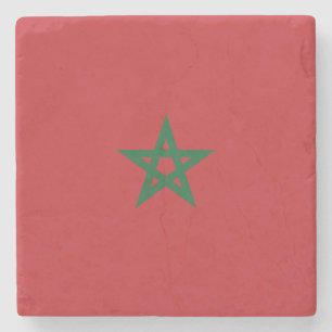Flagge Marokko Steinuntersetzer