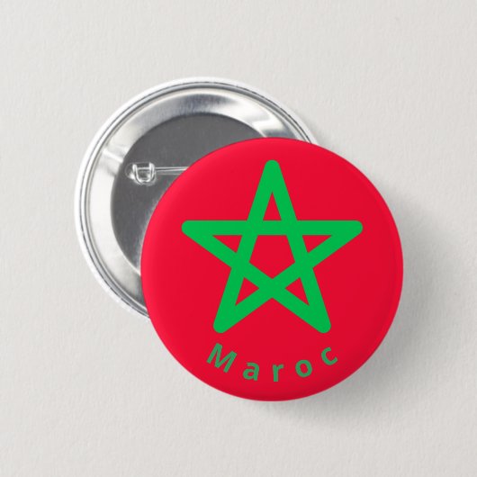 Flagge Marokkos Button (Vorne & Hinten)