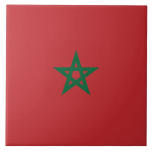 Flagge Marokkos Fliese