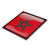 Flagge Marokkos Fliese (Seite)