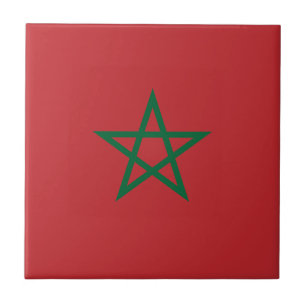 Flagge Marokkos Fliese