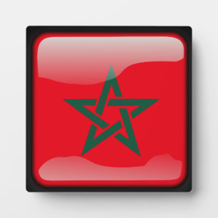 Flagge Marokkos Fotoplatte