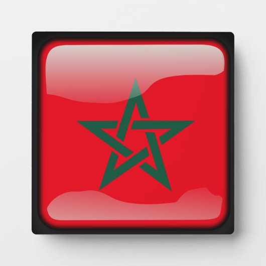 Flagge Marokkos Fotoplatte (Vorderseite)