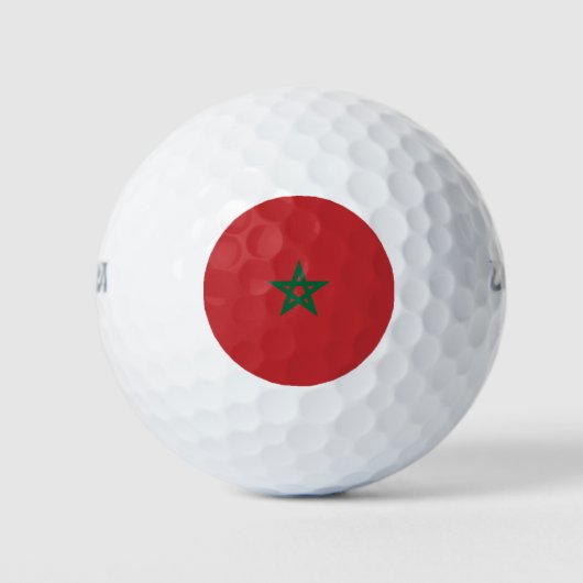 Flagge Marokkos Golfball (Vorderseite)