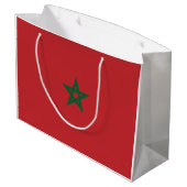 Flagge Marokkos Große Geschenktüte (Rückseite Schrägansicht)