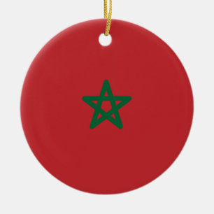 Flagge Marokkos Keramik Ornament