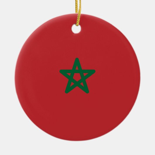Flagge Marokkos Keramik Ornament (Vorne)