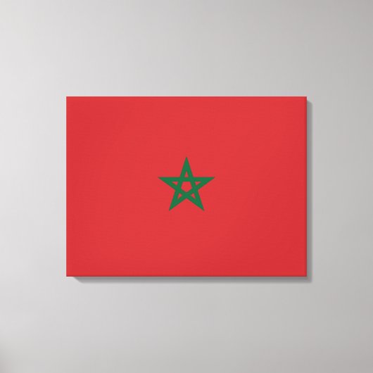 Flagge Marokkos Leinwanddruck (Vorderseite)
