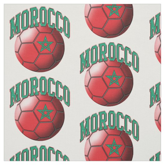 Flagge Marokkos Muster des marokkanischen Fußballb Stoff (Muster)