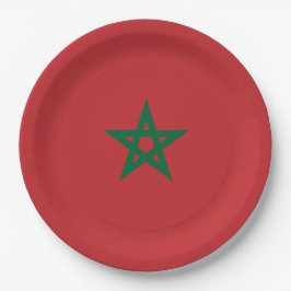 Flagge Marokkos Pappteller