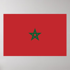 Flagge Marokkos Poster