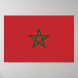Flagge Marokkos Poster