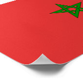 Flagge Marokkos Poster (Ecke)