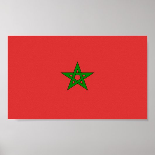 Flagge Marokkos Poster (Vorne)