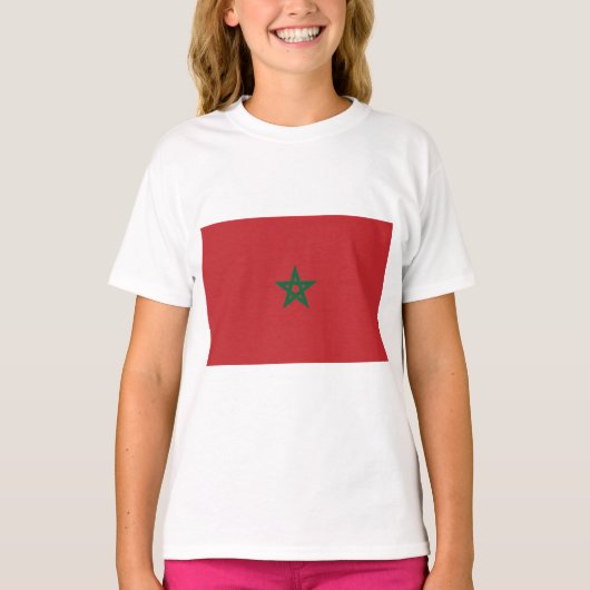Flagge Marokkos T-Shirt (Vorderseite)
