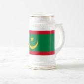 Flagge Mauretaniens Bierglas (VorderseiteRechts)