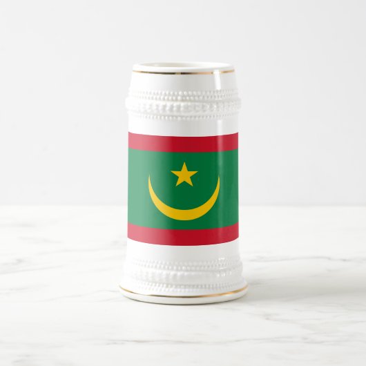 Flagge Mauretaniens Bierglas (Mittel)