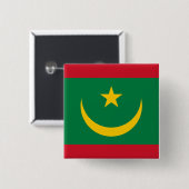 Flagge Mauretaniens Button (Vorne & Hinten)