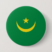 Flagge Mauretaniens Button (Vorderseite)