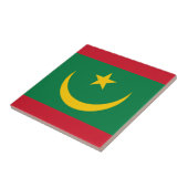 Flagge Mauretaniens Fliese (Seite)