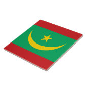 Flagge Mauretaniens Fliese (Seite)